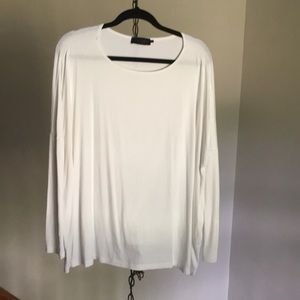 Hatch maternity long-sleeve tee, white, size 1